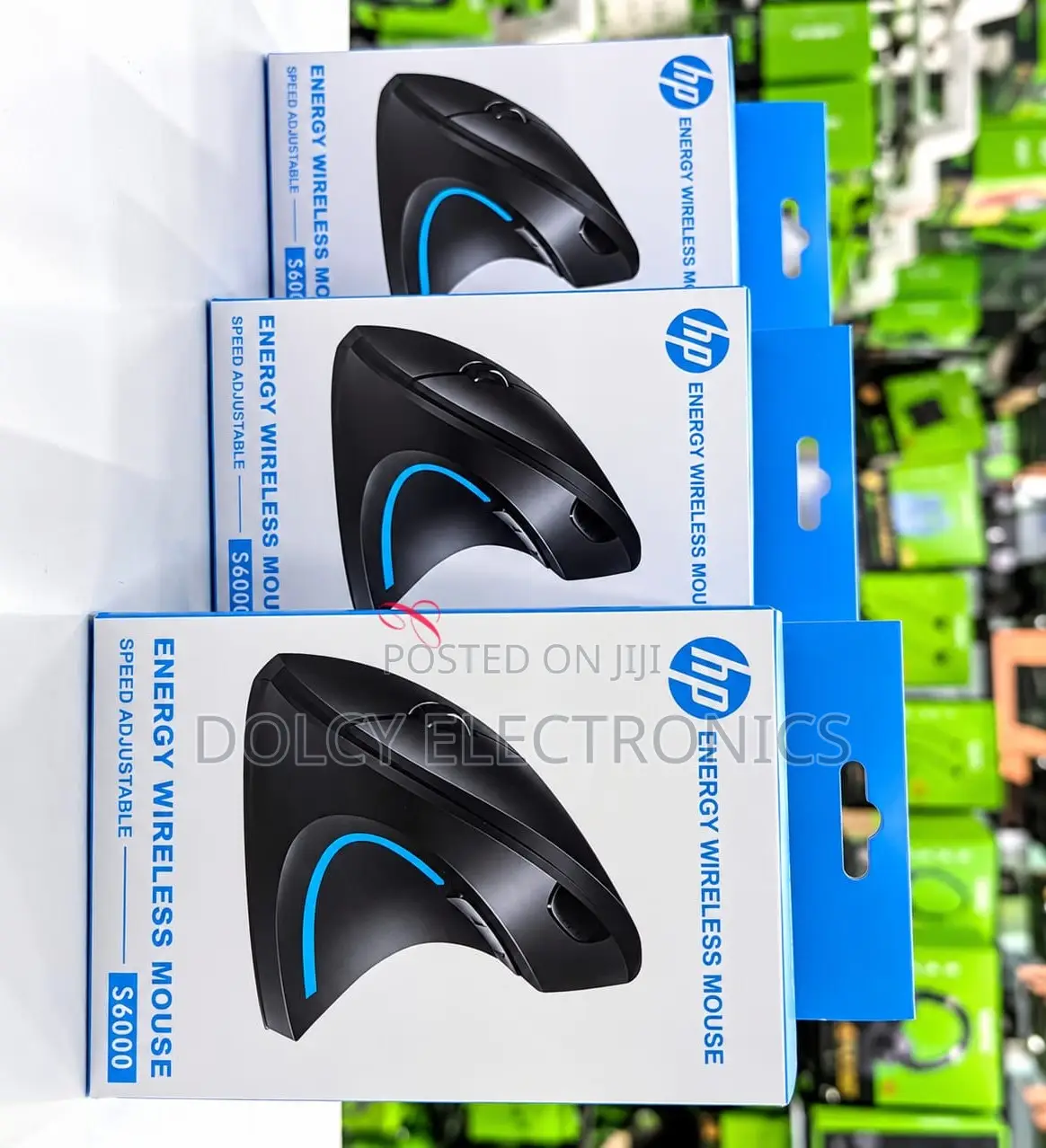 HP S6000 Ergonomic Vertical Wireless Mouse With Adjustable PDI