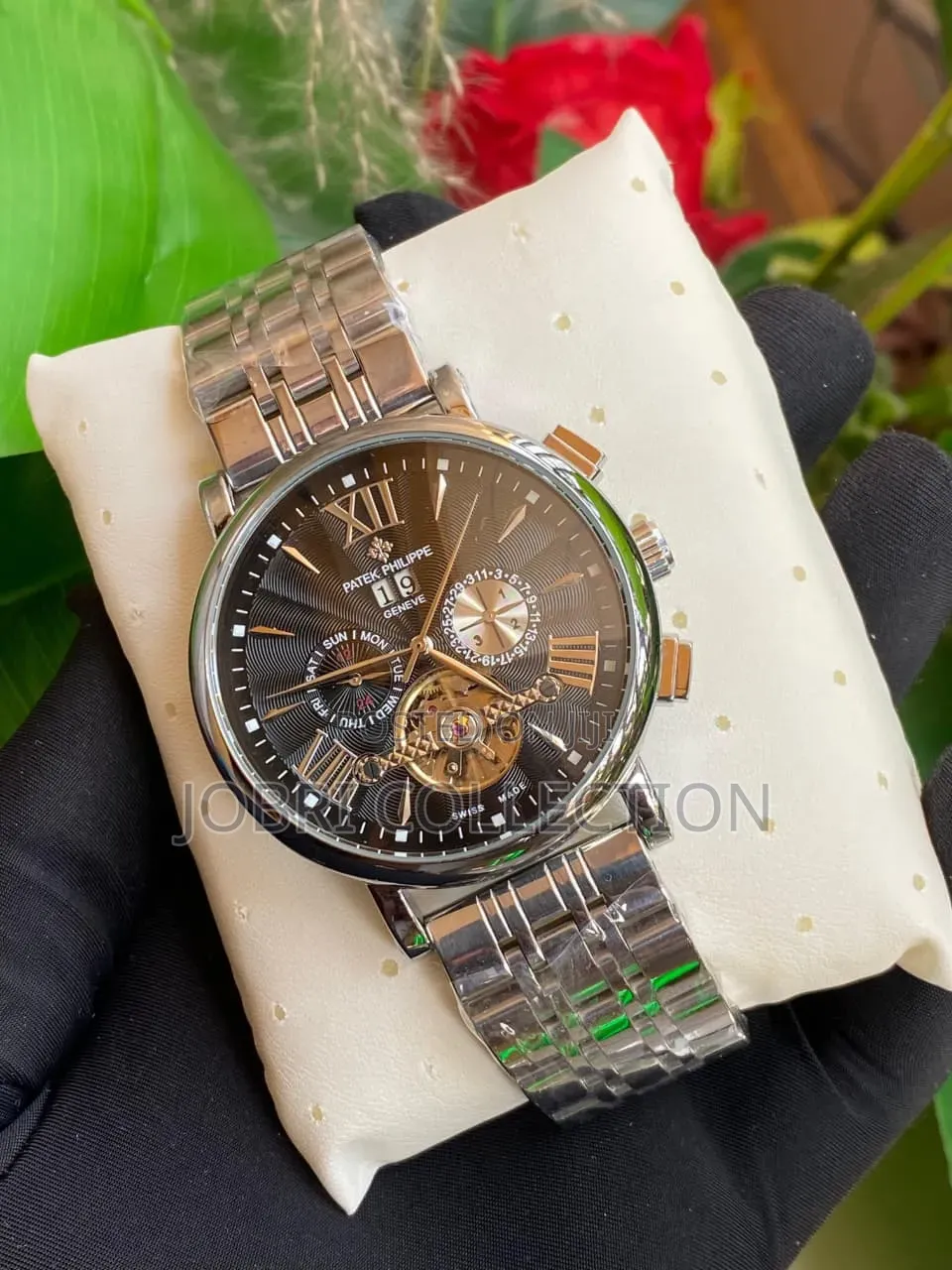 Black Face Patek Philippe Automatic Movement Gents Watch