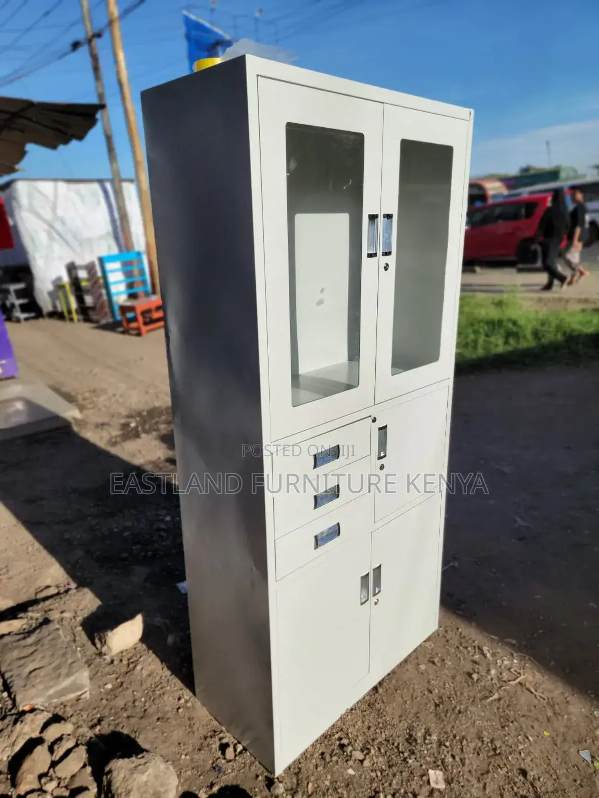Heavy Duty Metal Office Cabinet - Lockable