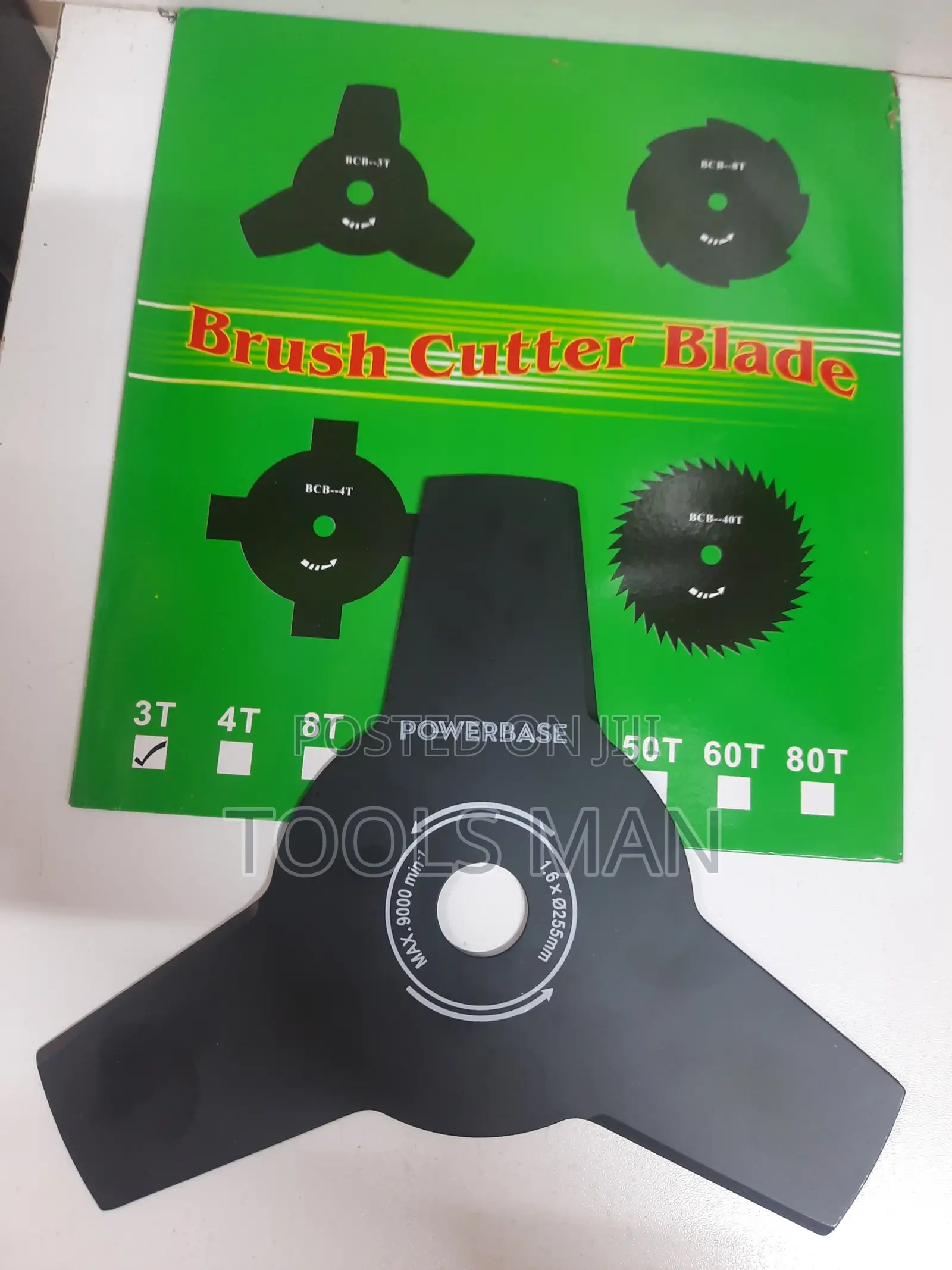 Powerbase 3T Brush Cutter Blade 255mm X 1.6mm Thick