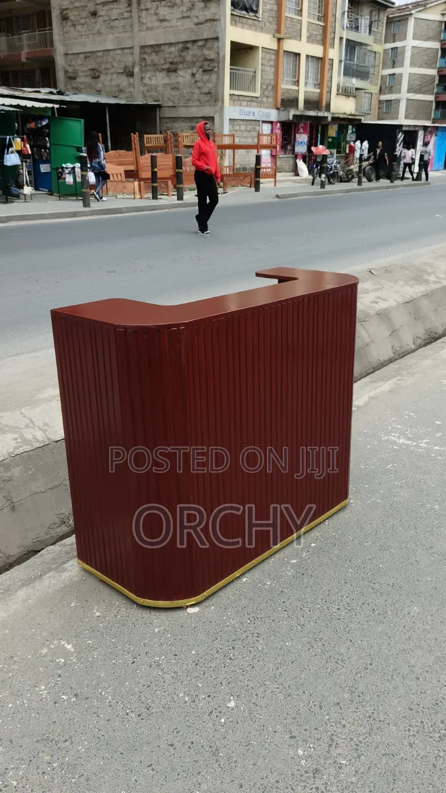 Burgundy Shade Reception Desk