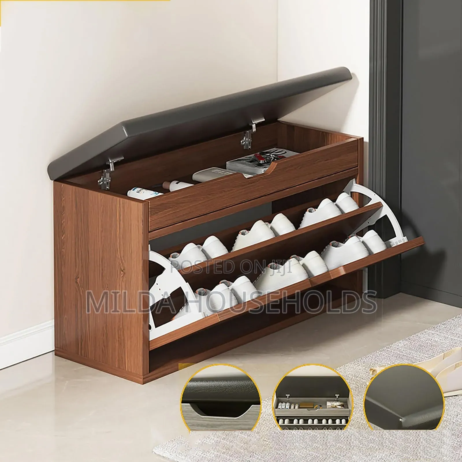 12 Pair 3-Tier Adjustable Shoe Rack Shelf Space/ Bench