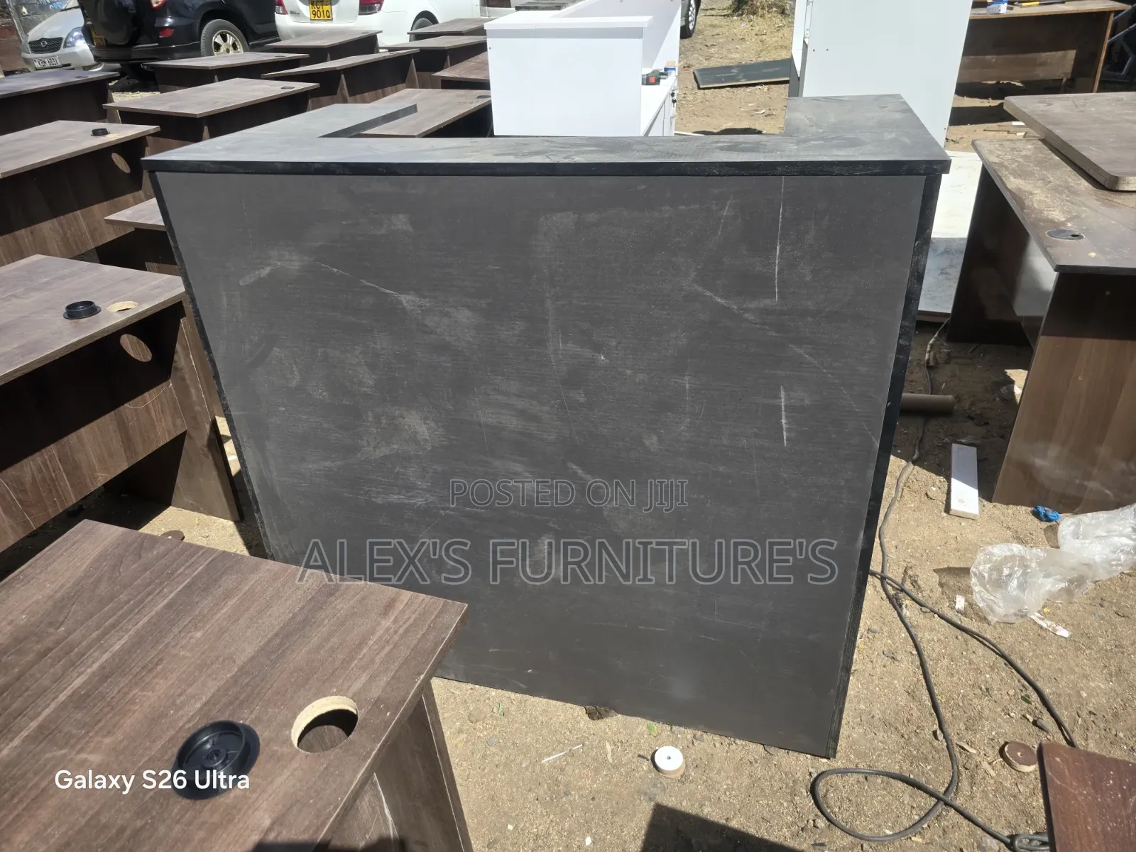 COMPLETE Gray Modern Reception Desk