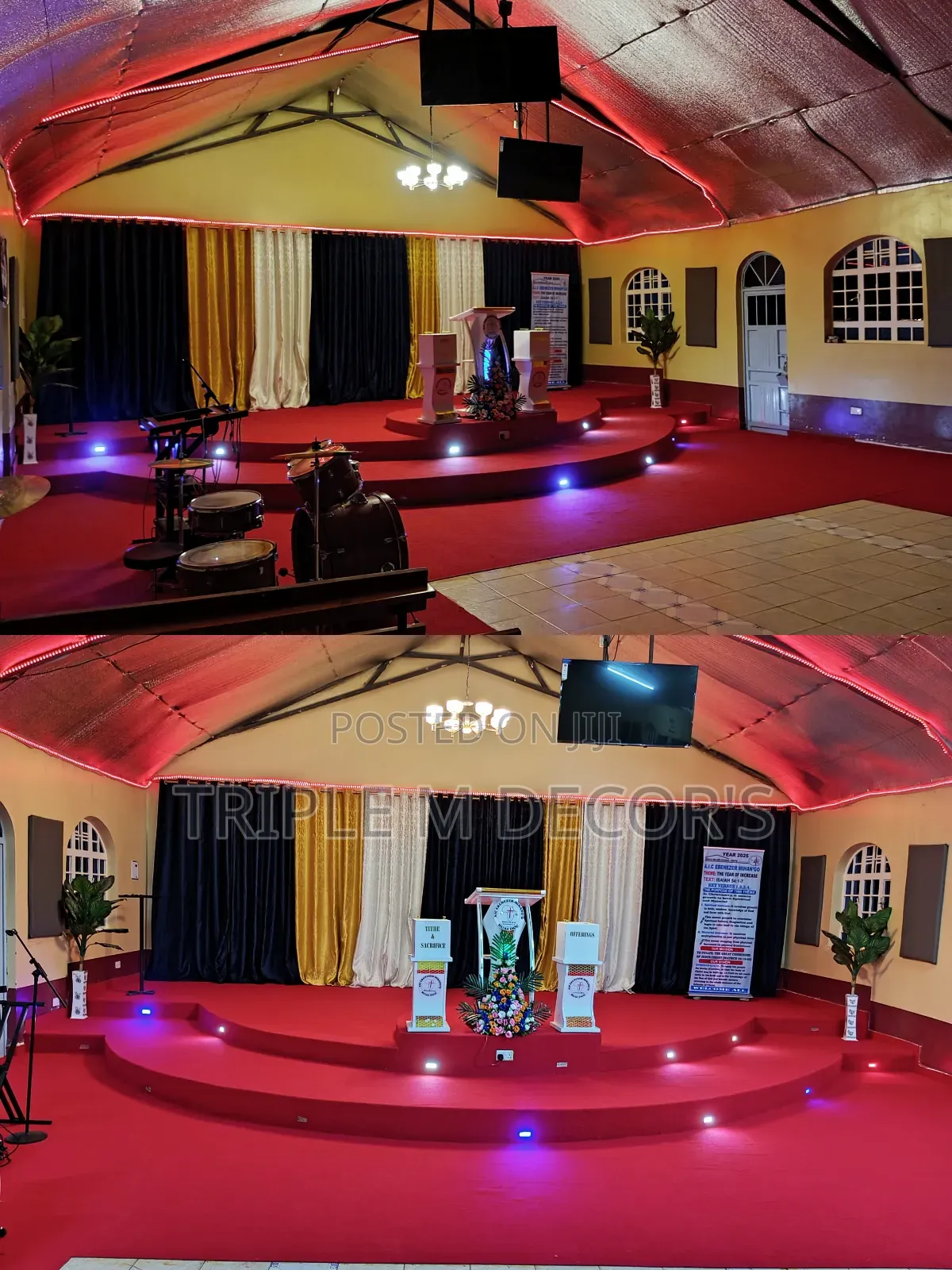 Long Lasting Red 4mm Delta Carpet for Church Altar