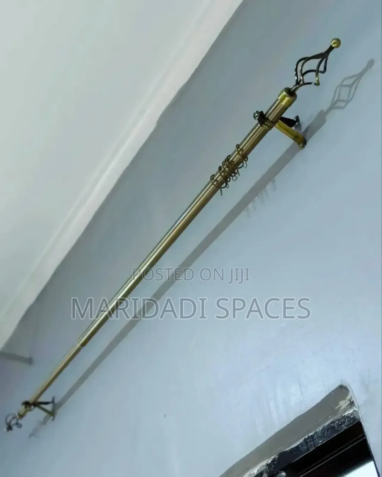 No Cutting, No Stress -Just Adjust With Gold Curtain Rods