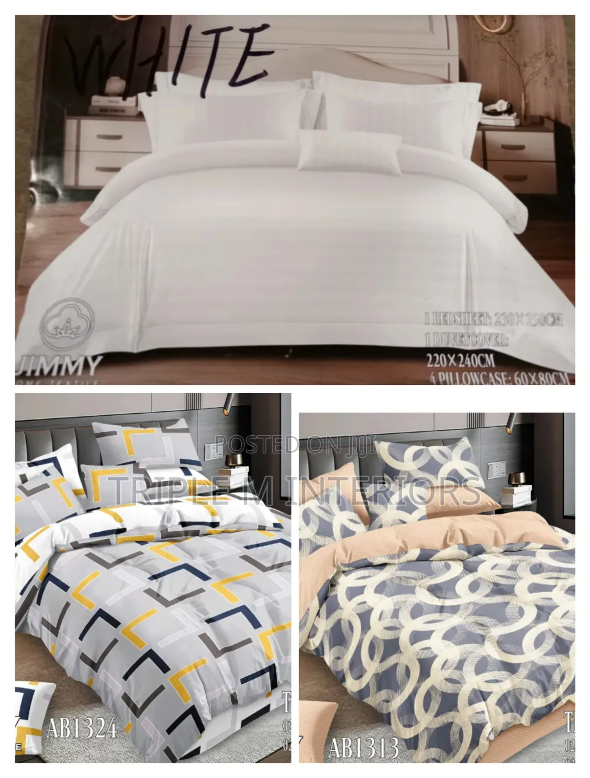 Top Quality,6 by 7 Duvet Sets - Jimmy 6pcs Premium Fabric