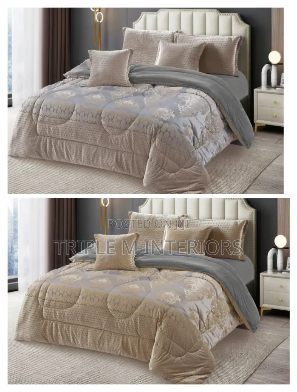 6 by 7 Silk Duvet Sets -Premium -6 PCs Set