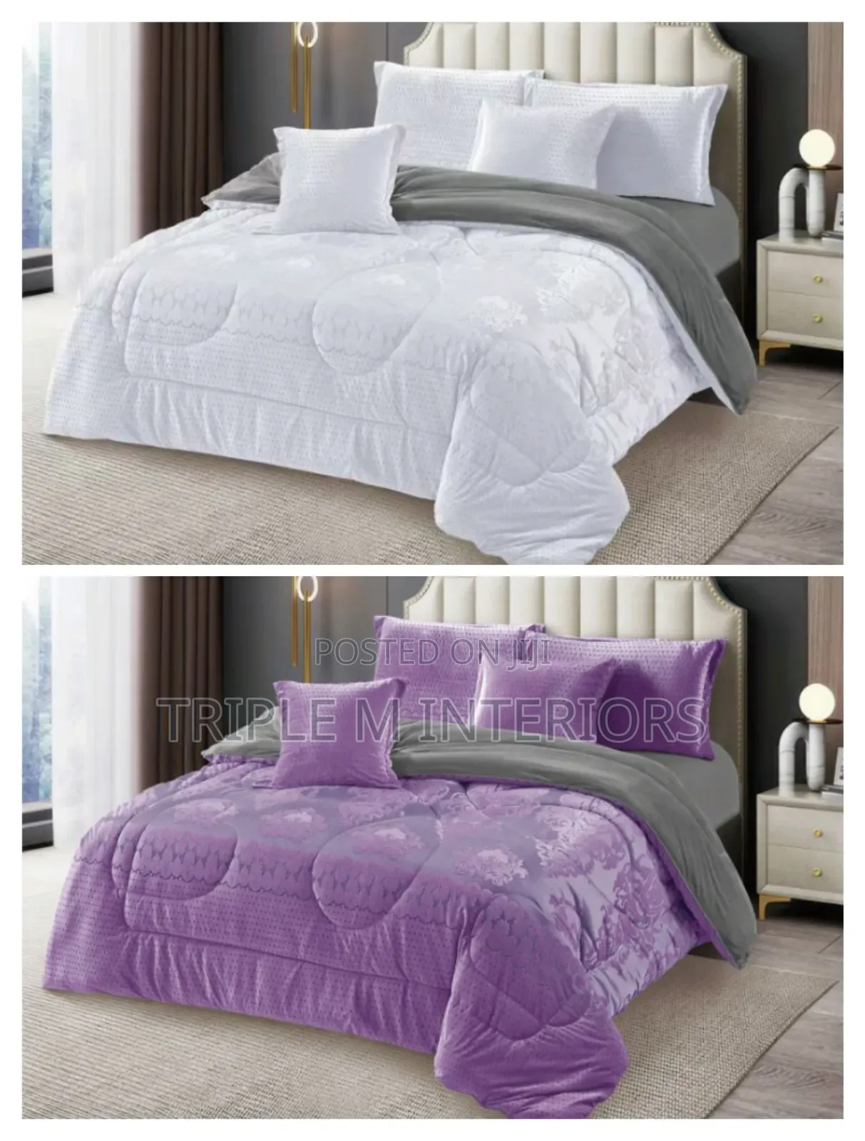 Silk 6 by 7 Duvet Sets - Stylish Modern Duvet,6 PCS