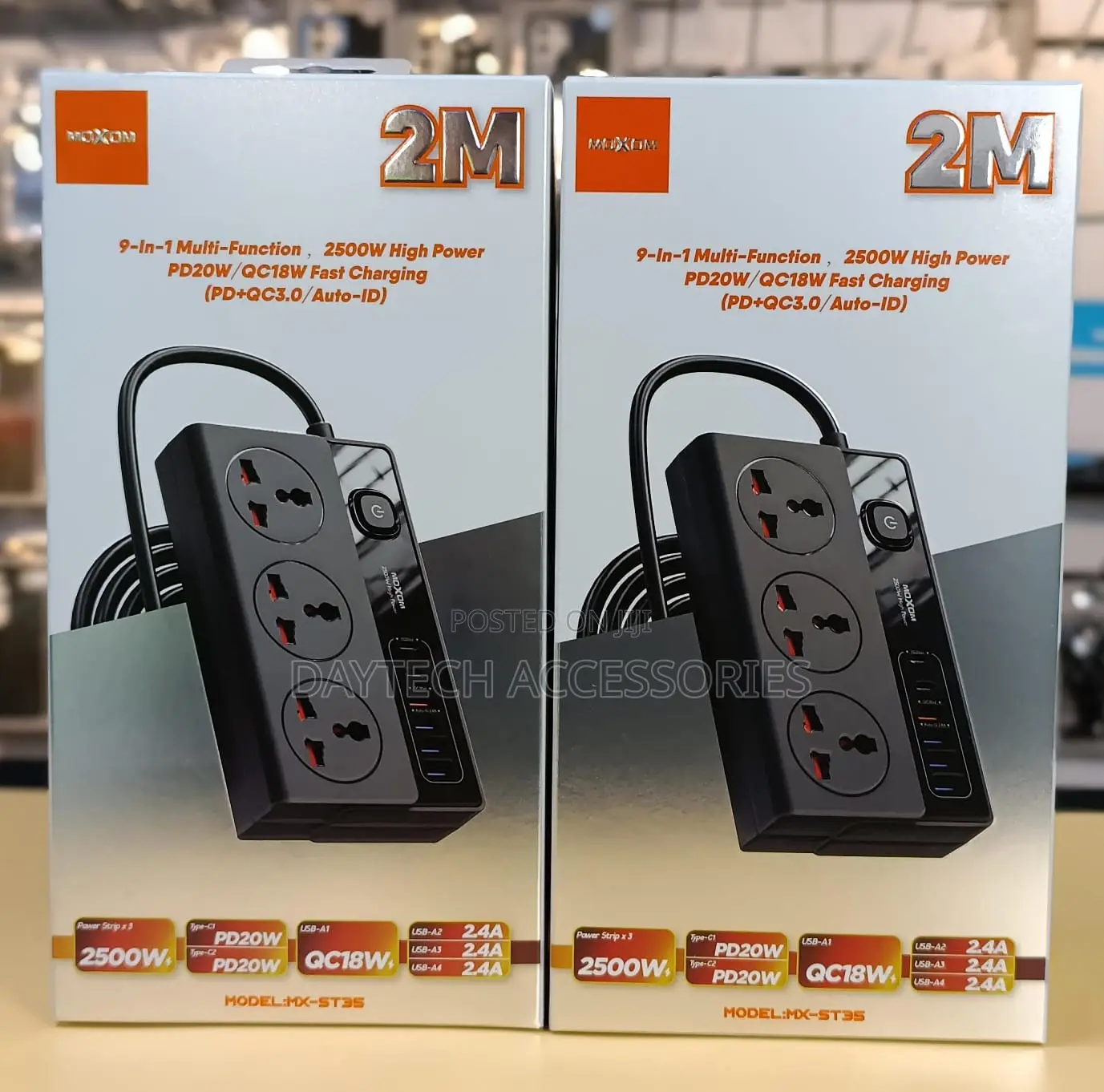 Moxom MX-ST35 9-in-1 Power Strip 2500W Multi-Function Charging Station