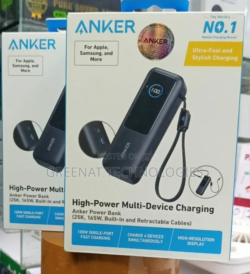 Anker Power Bank 25000mAh 165W High-Power Multi-Device 100