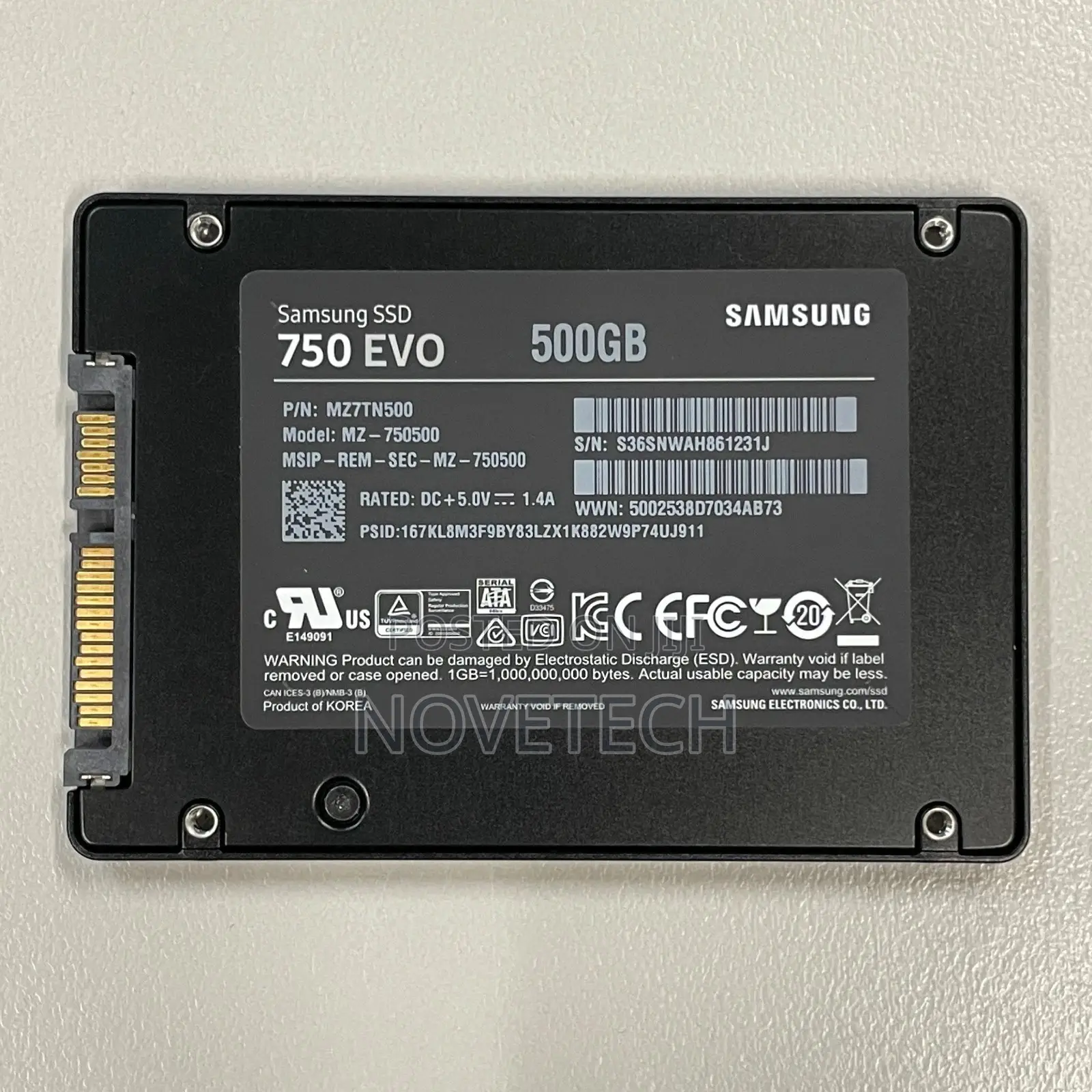 Samsung 750 EVO 500GB 2.5" SATA III 6Gbps Internal LAPTOP/COMPUTERSSD