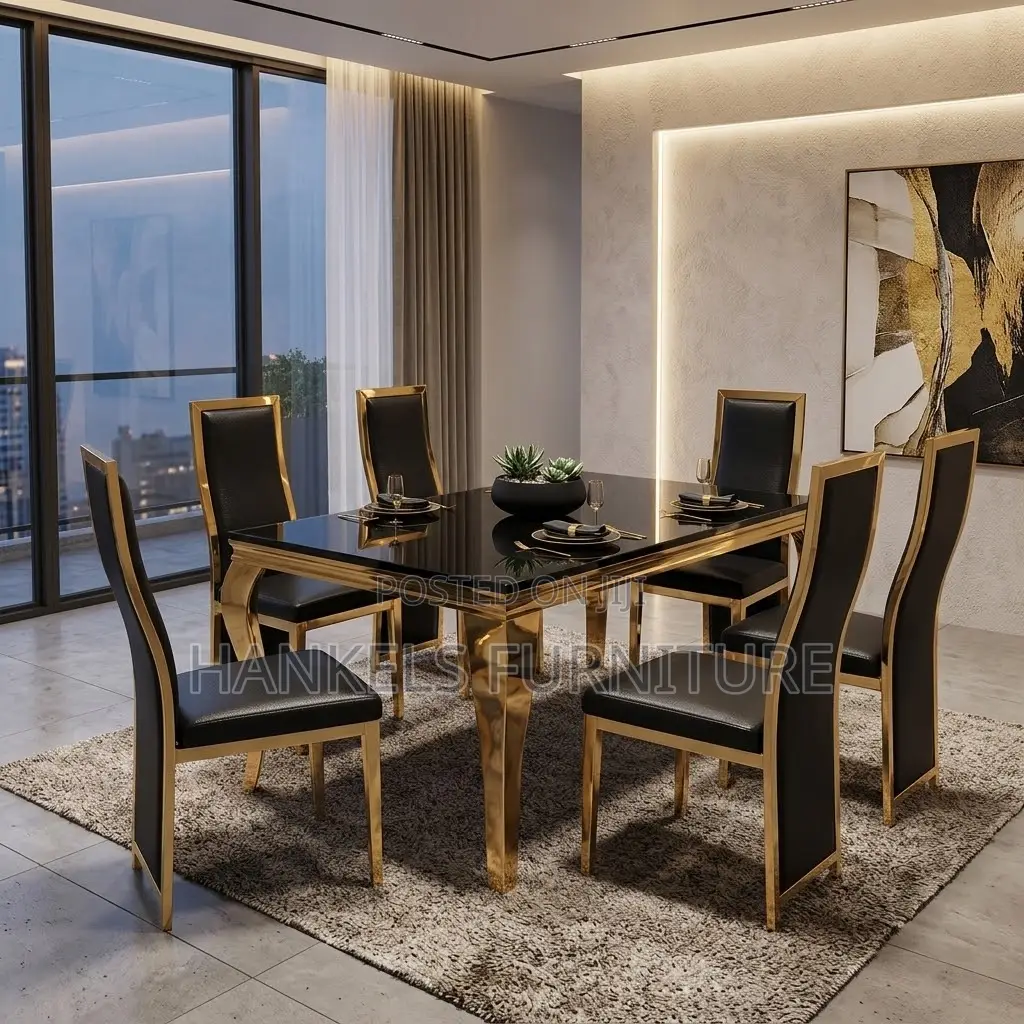 6 Seater Marble Dining Set – Premium Dining Furniture Nairobi