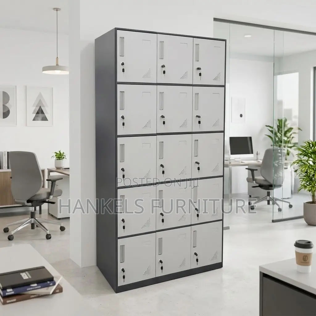 15 Locker Cabinet – Metal Office Storage Cabinet