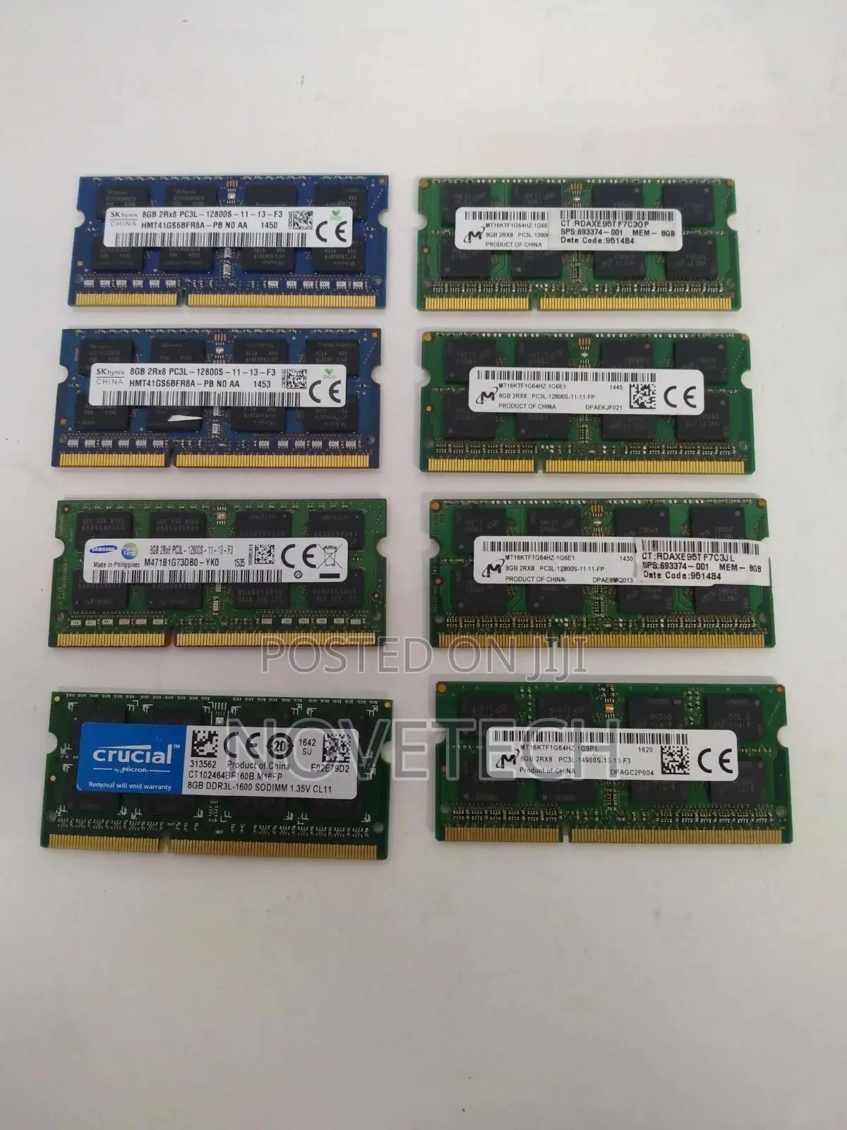 8GB Mixed Brand PC3L Laptop Memory RAM