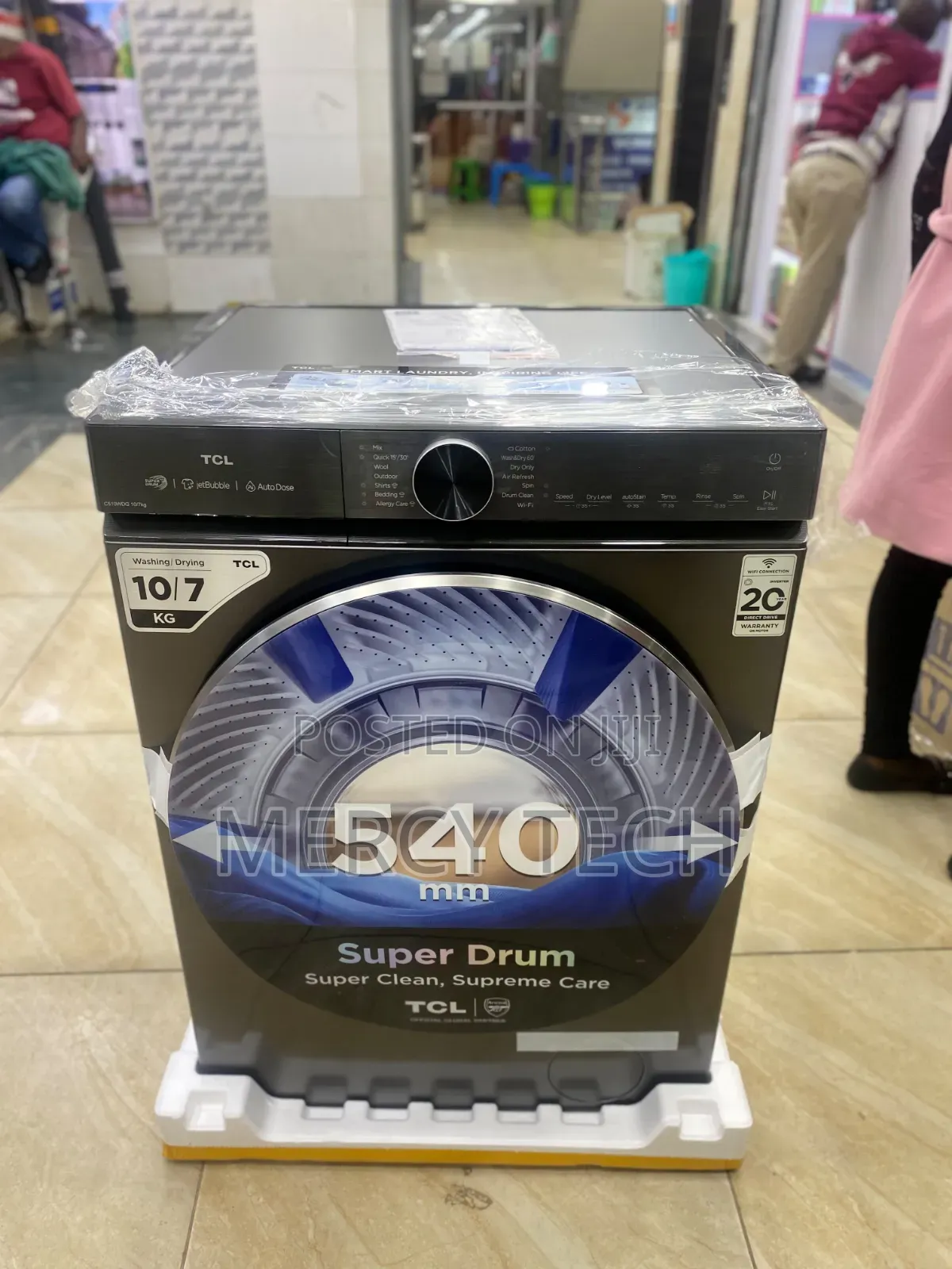 TCL 10/7kg Front Load Wash Dry With WiFi (C510WDG)