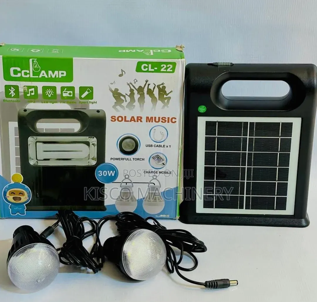 Solar Emergency Lamp With 2 Bulbs/Cclamp Cl-22