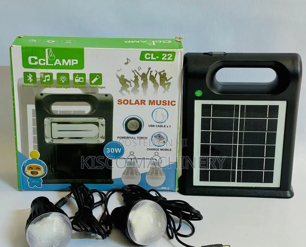 Solar Emergency Lamp With 2 Bulbs/Cclamp Cl-22