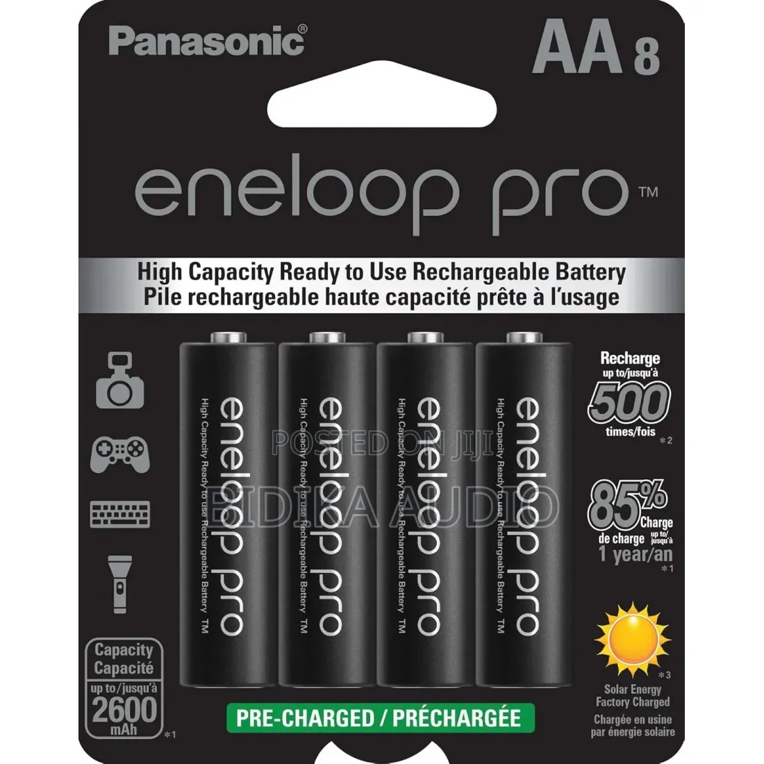 Panasonic Eneloop Pro AA Rechargeable Batteries (2550mAh, Pack of 4)