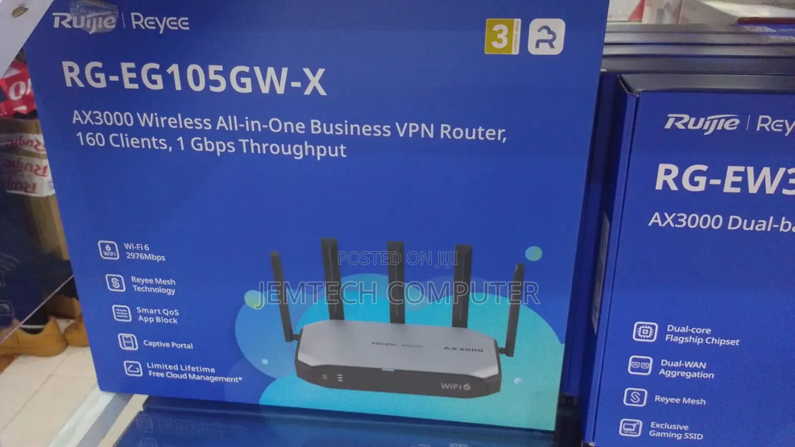 Ruijie RG-EG105GW-X Wi-Fi 6 AX3000 High-Performance Wireless Router