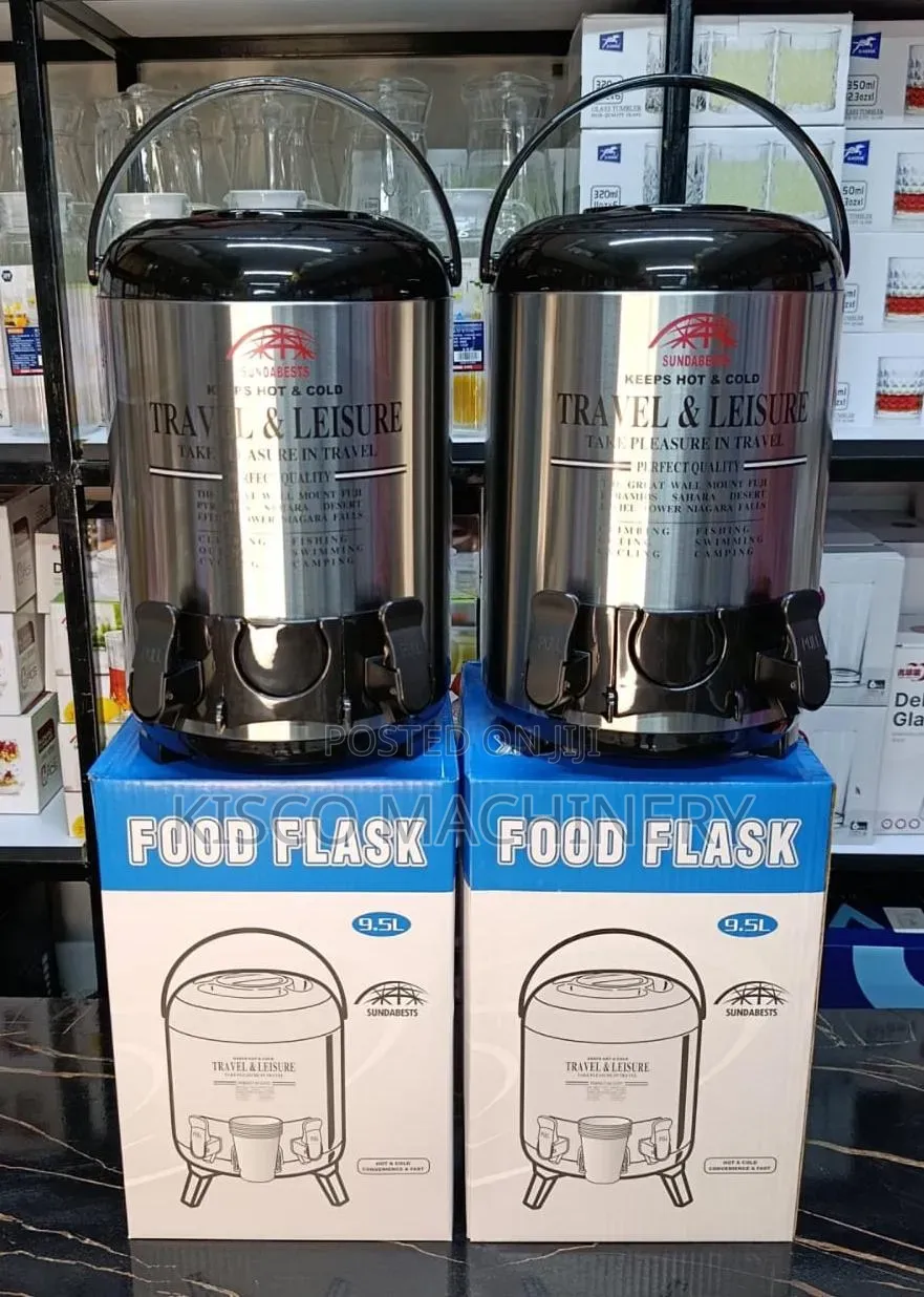 9.5ltr Tea Urn Double Tap Stainless Steel Flask