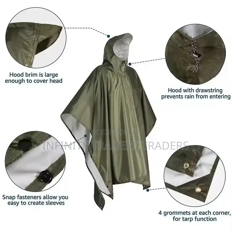 Unisex Adult Rain Poncho