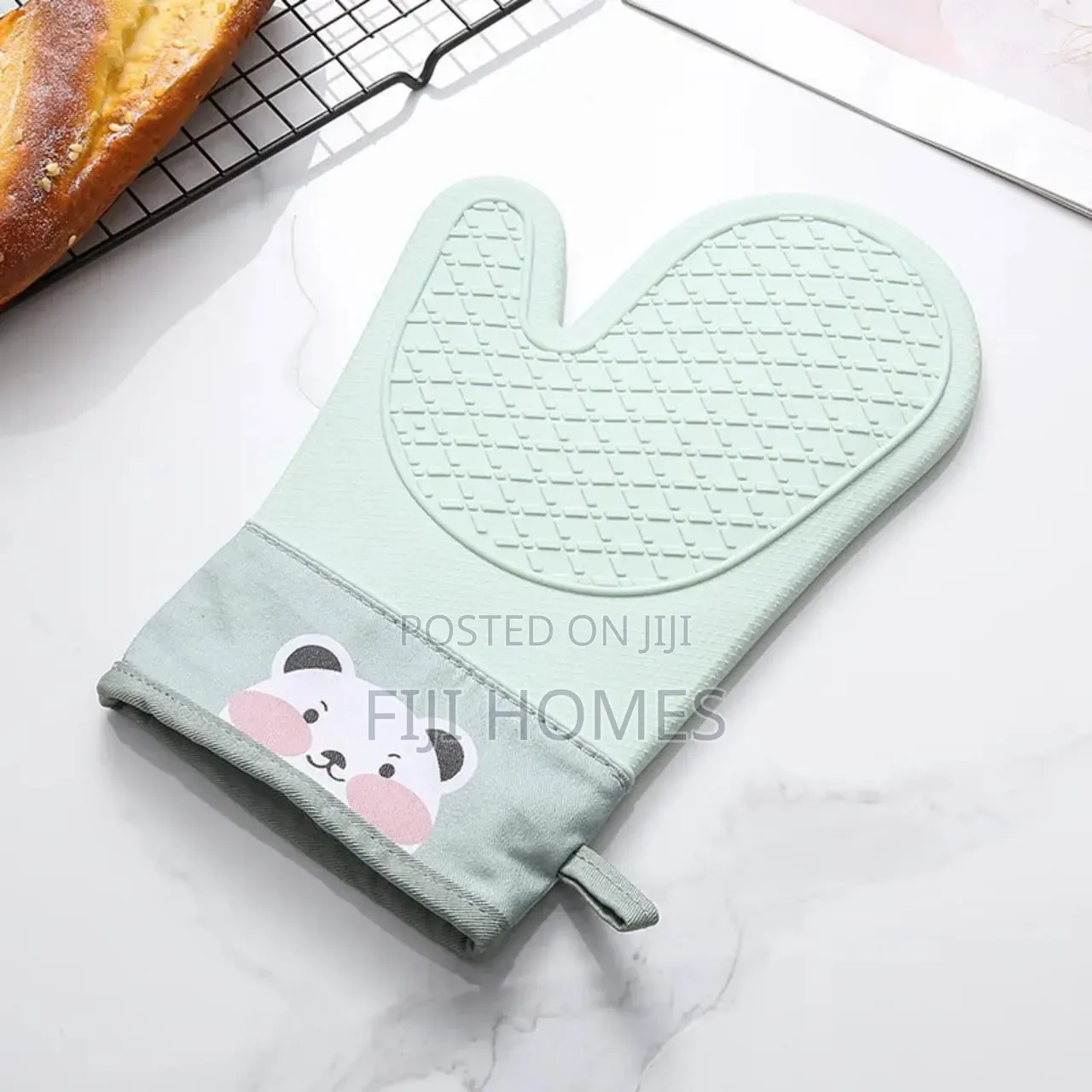 High Quality Silicone Insulated Oven Gloves | Green