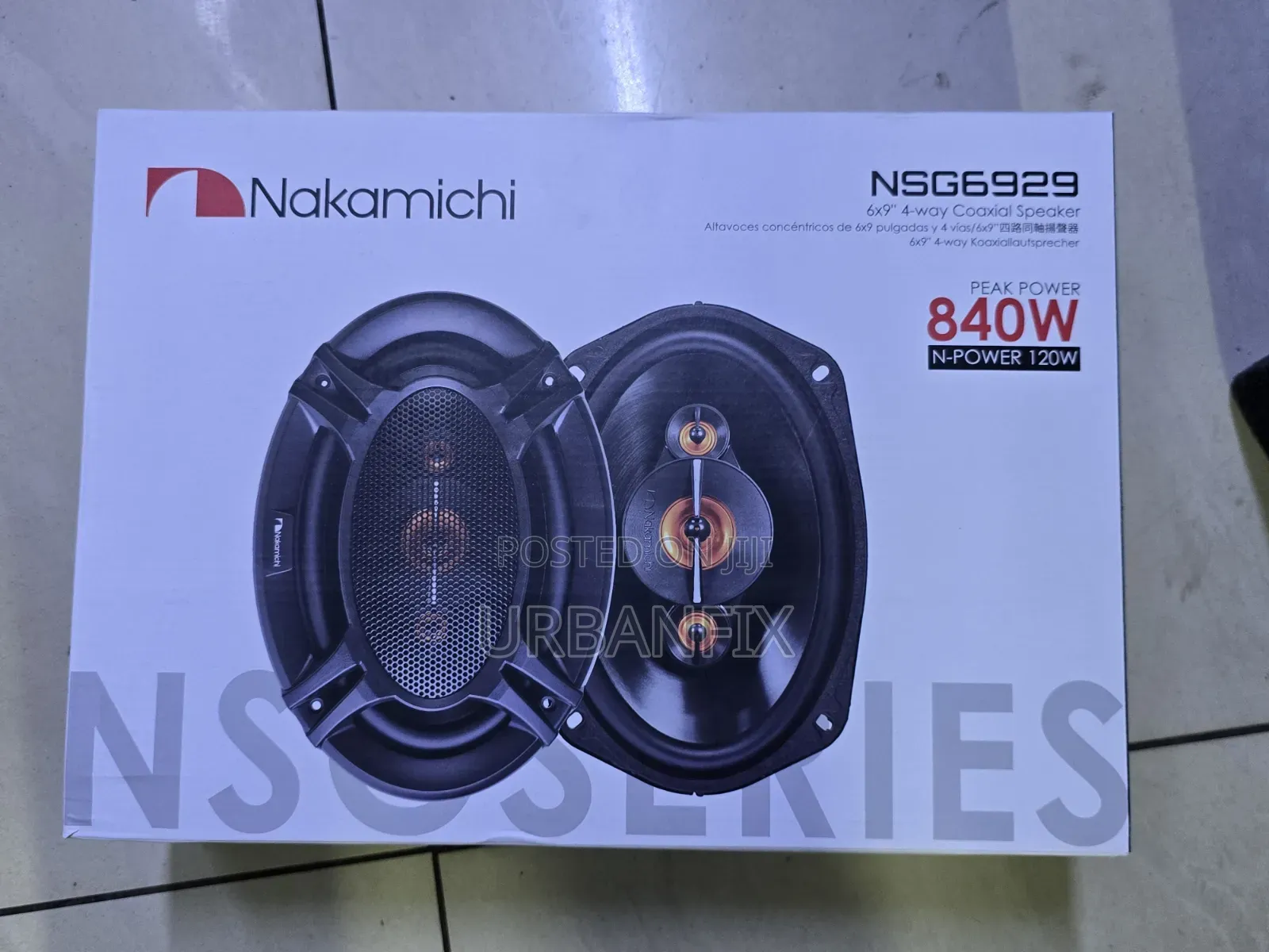 Brand New Nakamichi 840watts 6 by 9 Oval Midrange Speakers- A Pair