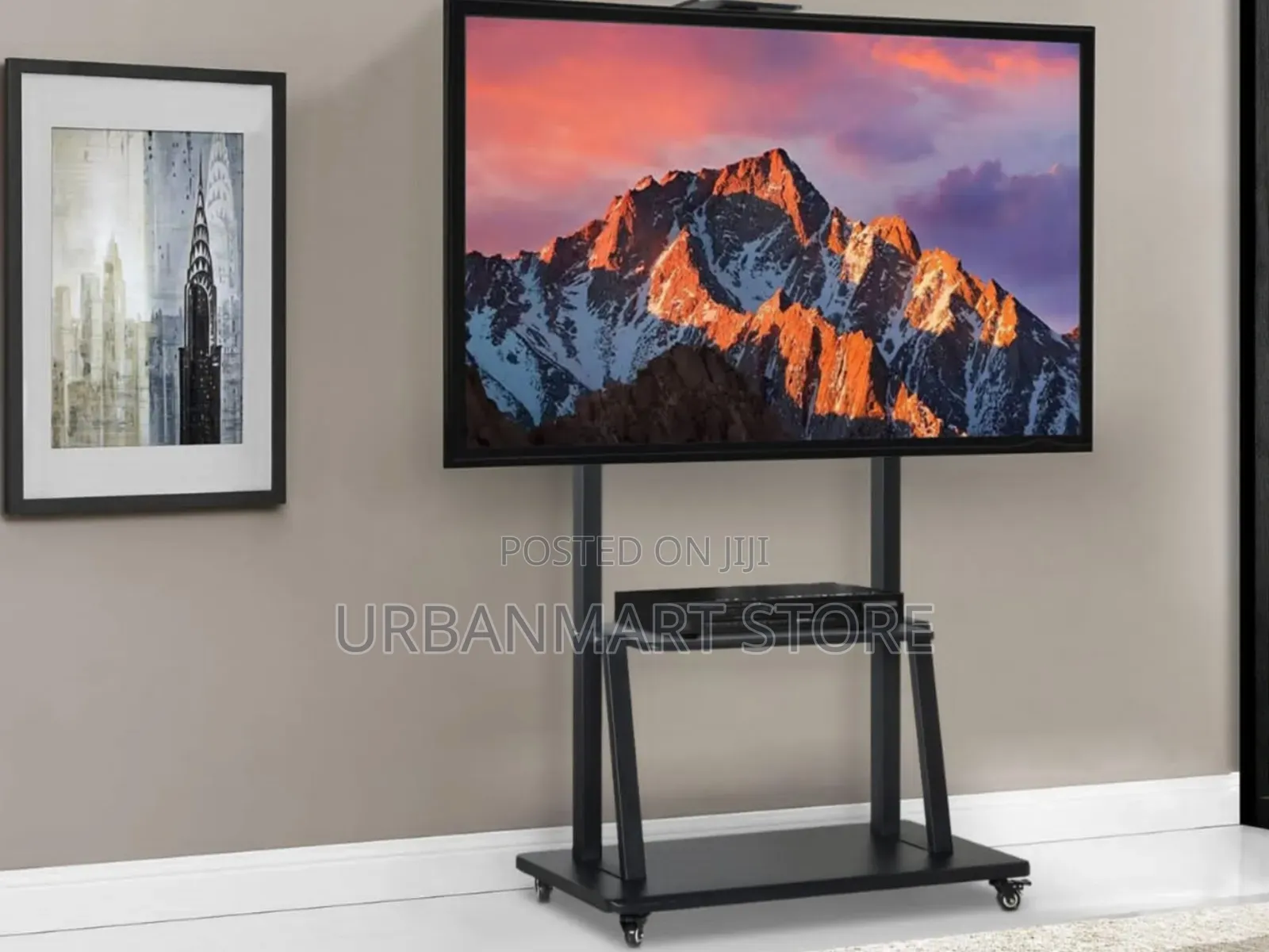 Adjustable TV Trolley Stand for 32-75 Inch TVs