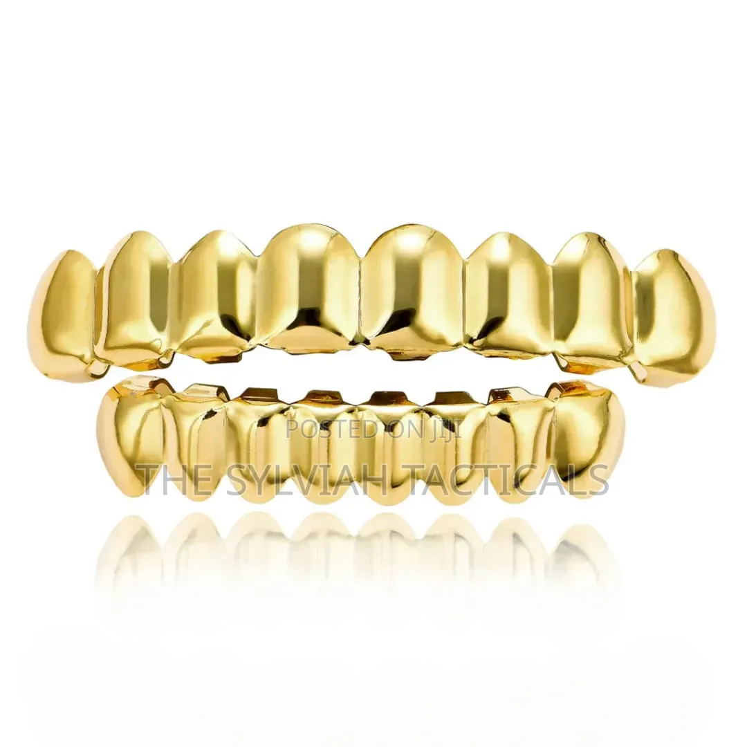 Iced Out Cuban Link Gold Silver Hip Hop Teeth Grillz