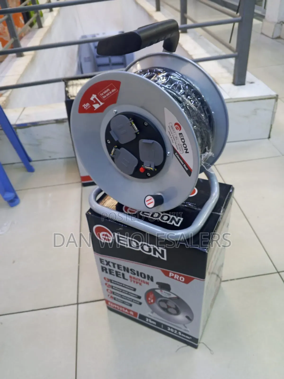 EDON Heavy Duty Extension Reel 25m With Overheat Protector