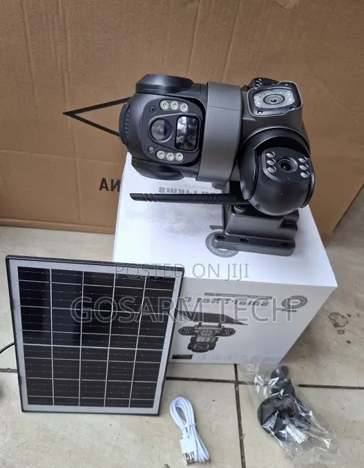 V380 4g Triple Lens Outdoor PTZ Camera With Night Vision