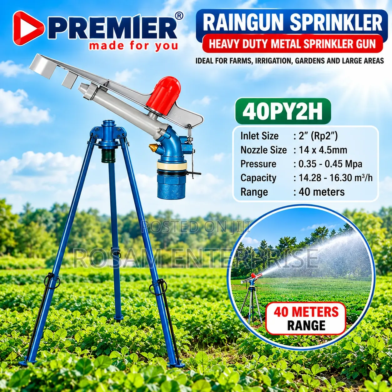 Water Sprinkler 2" 40Metre