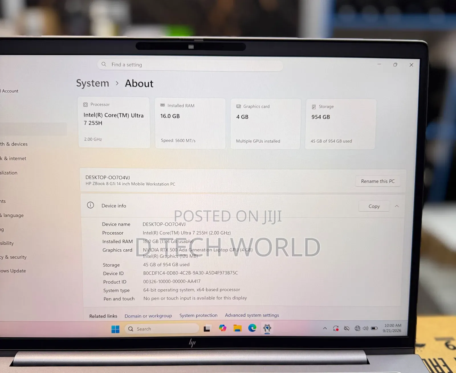 New Laptop HP ZBook 14 16GB Intel Core Ultra 7 SSD 1T