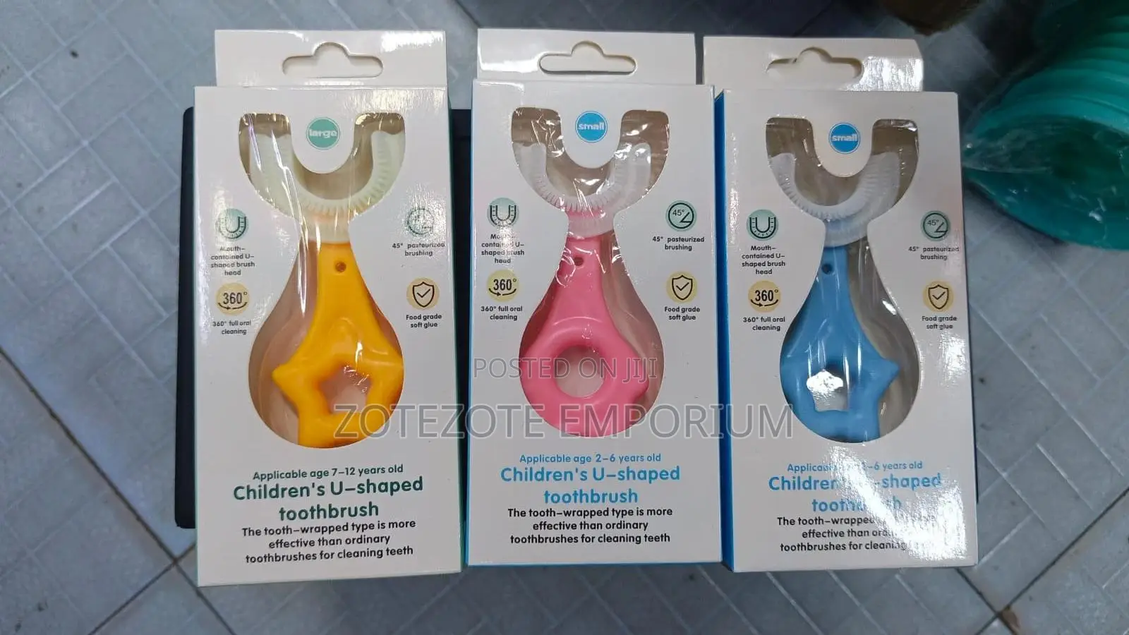 Children's U-Shaped Silicone Toothbrush - For Ages 7–12 Years
