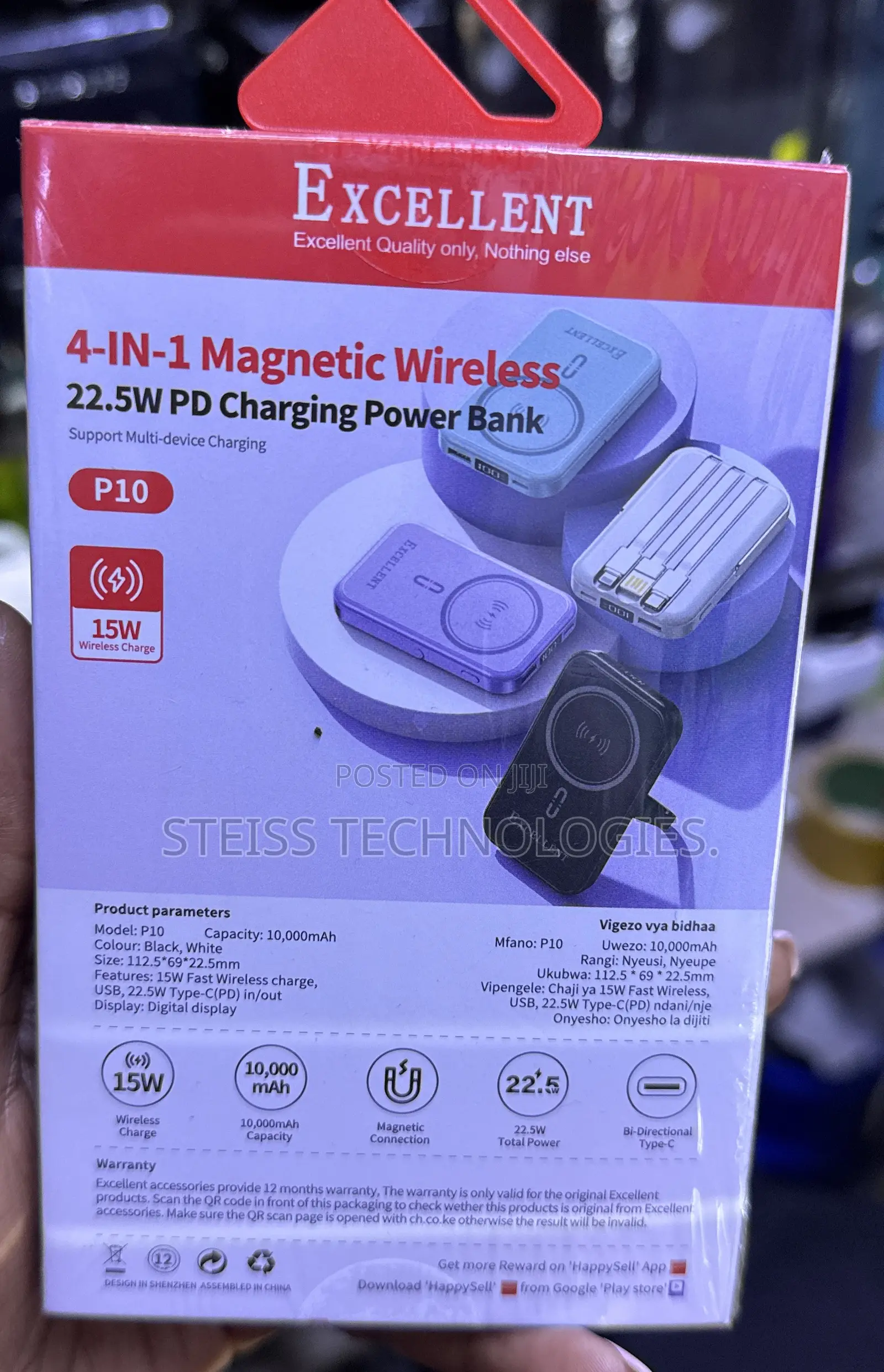 4-in-1 Magnetic Wireless Excellent Powerbank.