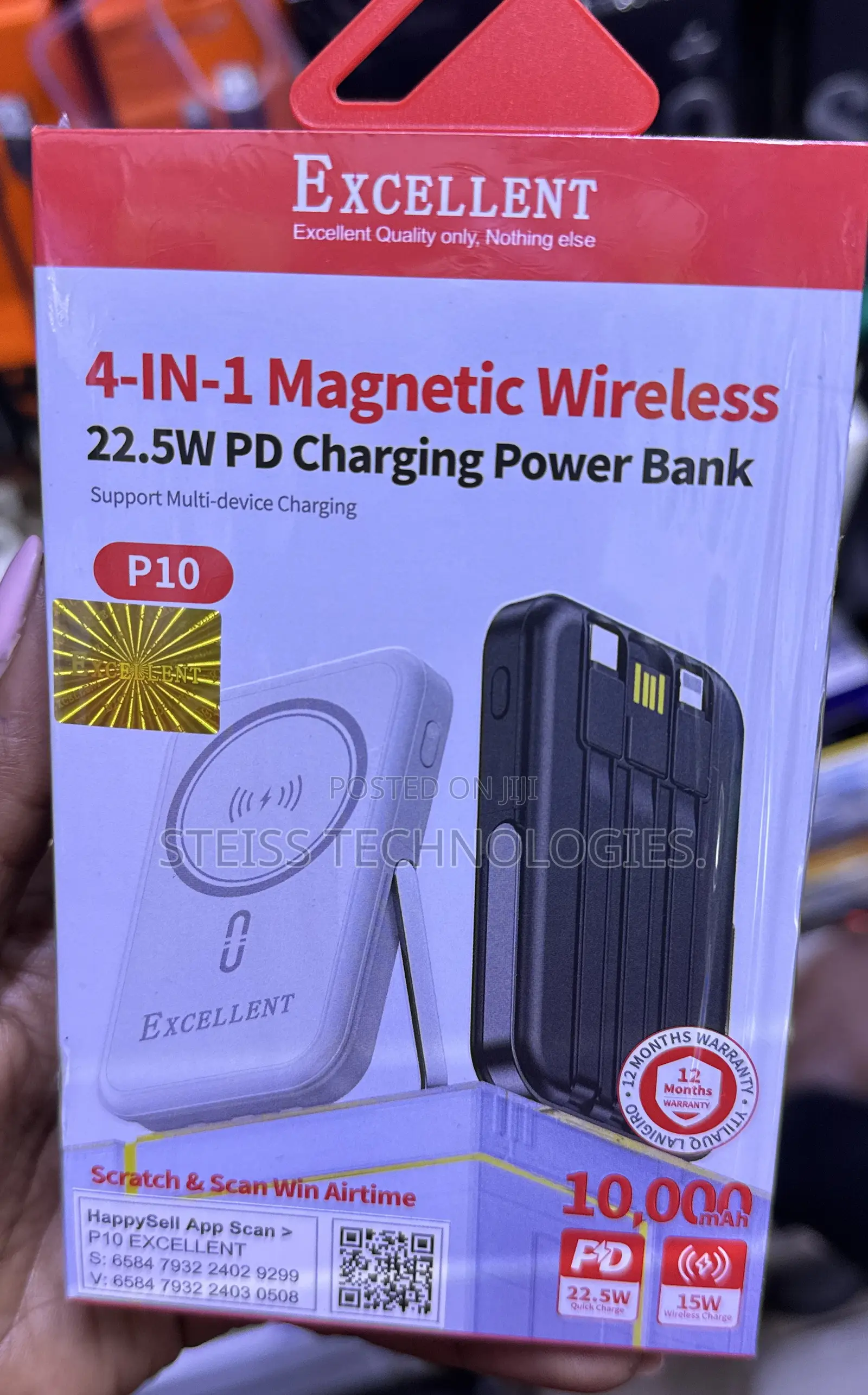 4-in-1 Magnetic Wireless Excellent Powerbank.