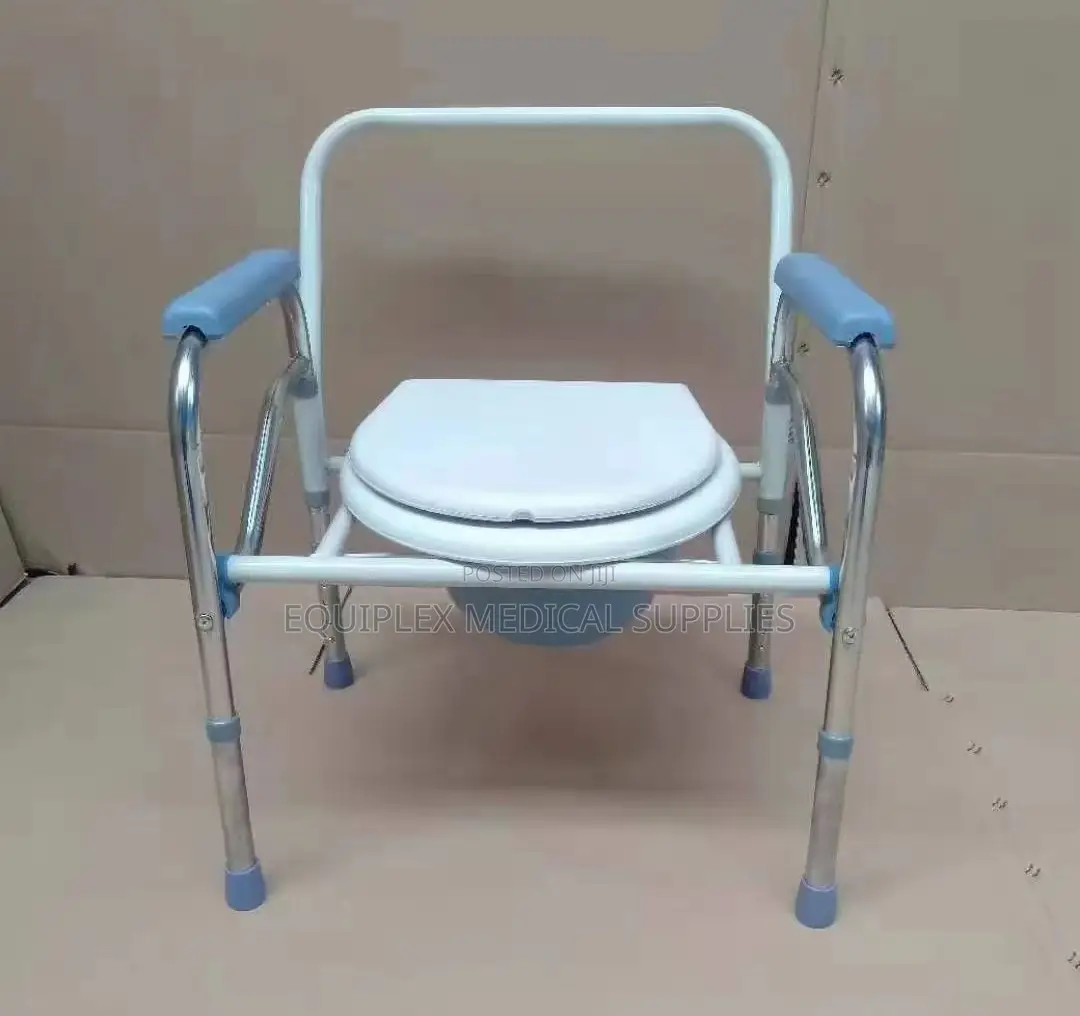 Commode Chair (Foldable and Height Adjustable) With Potty