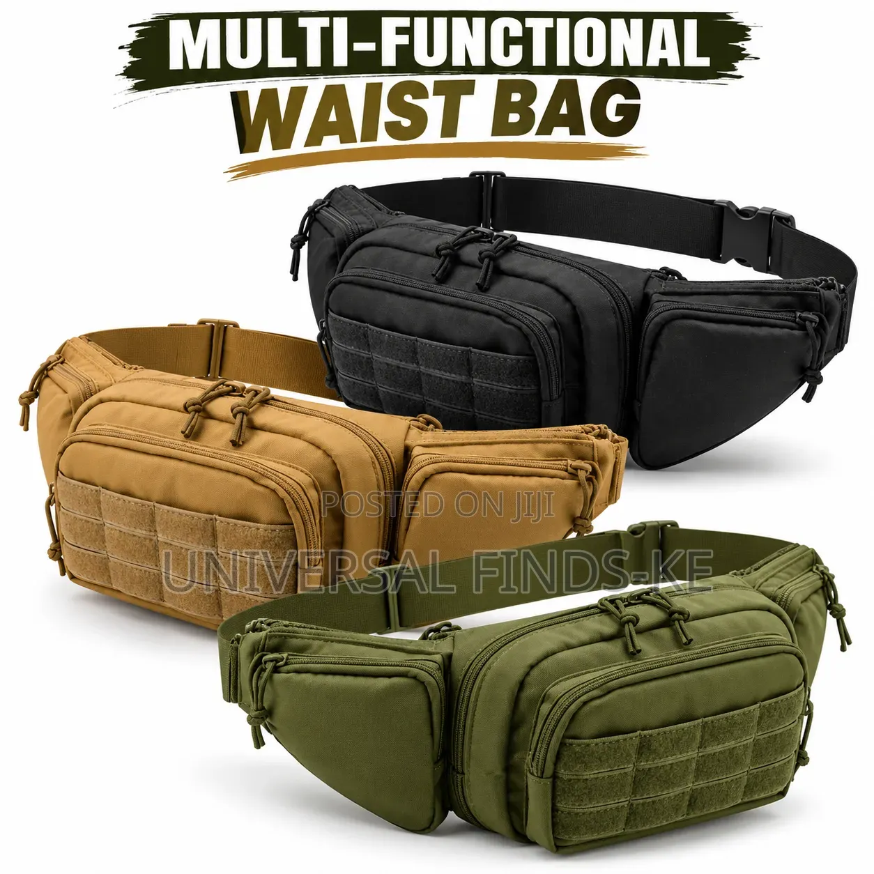 Tactical Waist Bag Outdoor Utility Belt Pouch Military Style Hip Pack