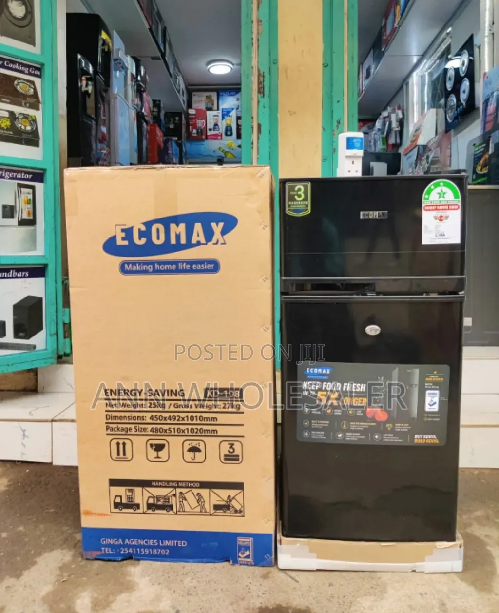 Ecomax 108litres Double Door Refrigerator