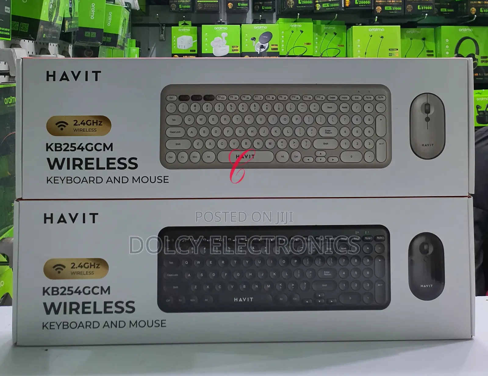 Havits Kb254gcm Wireless Keyboard Mouse With Numbers on the Side