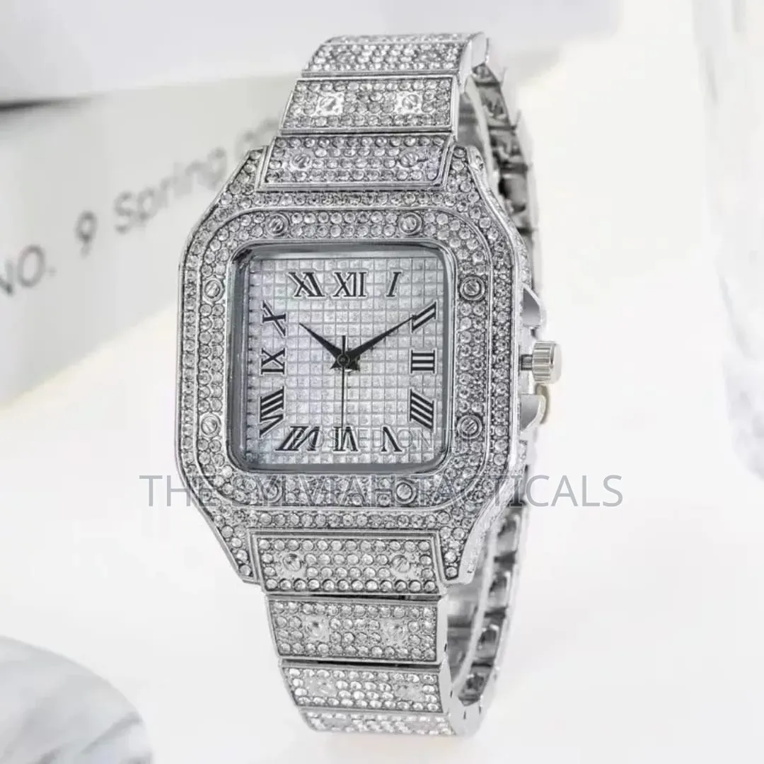 Iced Out Cuban Link Mens' Designer Hop Hop Watches