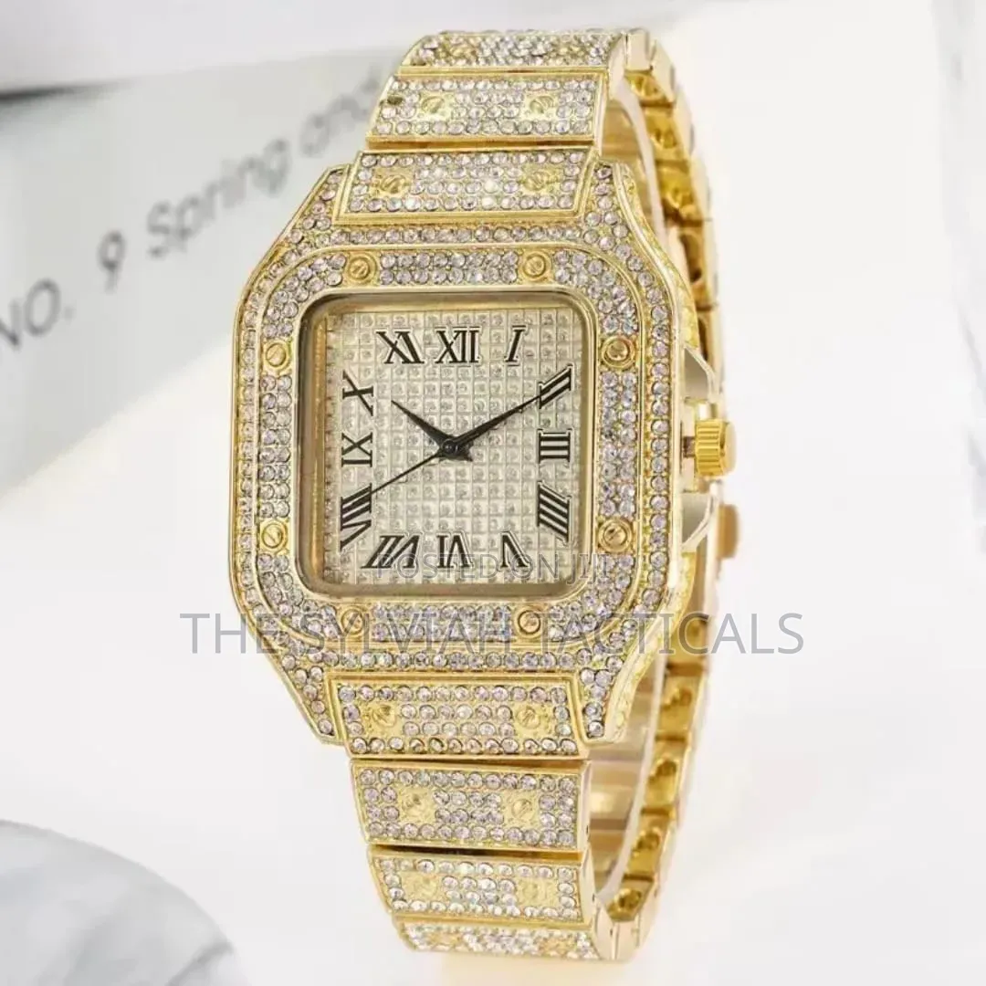 Iced Out Cuban Link Mens' Designer Hop Hop Watches