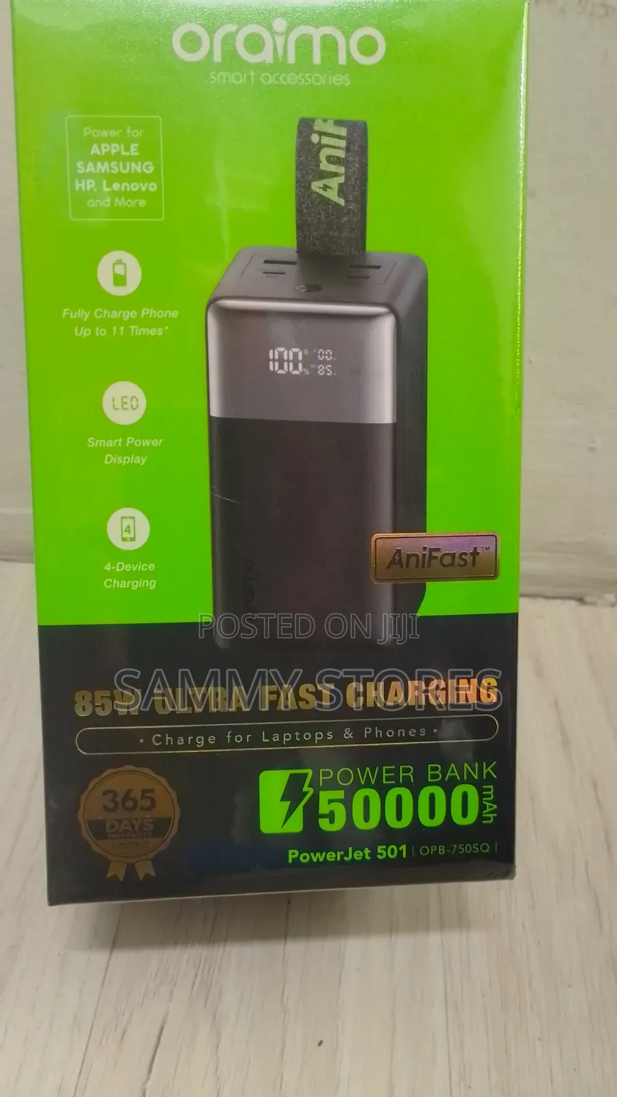 Oraimo PowerJet 501 PD Fast Charge 85W Power Bank