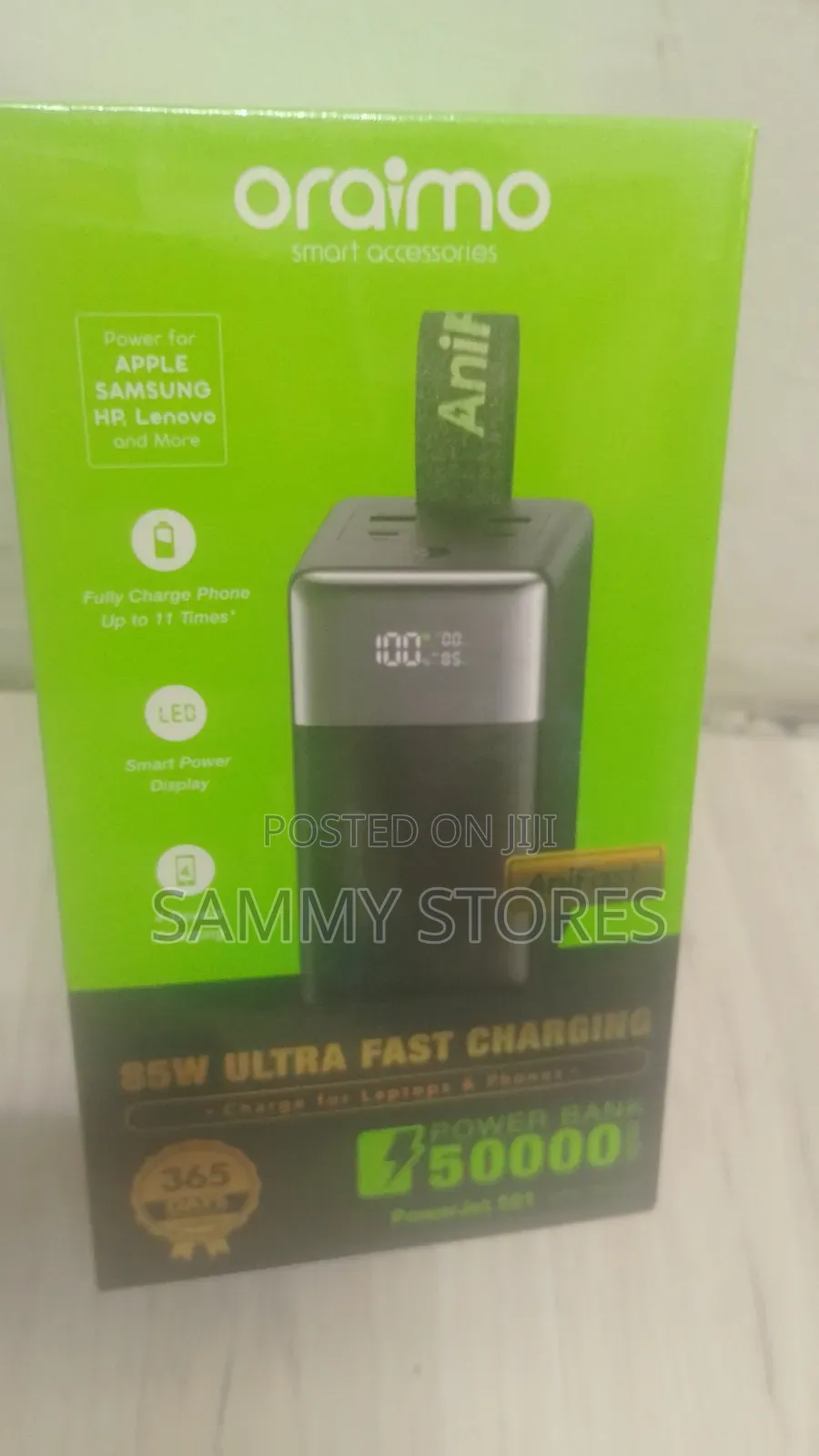 Oraimo 50K mAh Portable Power Bank for Laptops, Tablets Phones