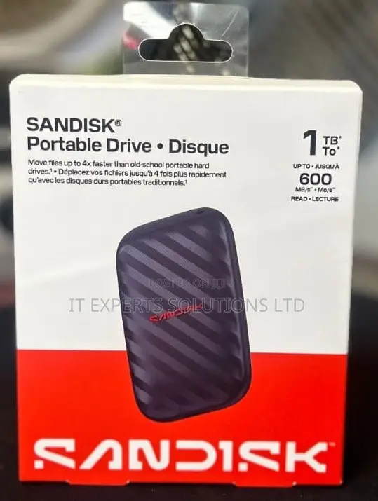 Sandisk 1TB Portable Drive, Up to 600mb/S Read Speeds