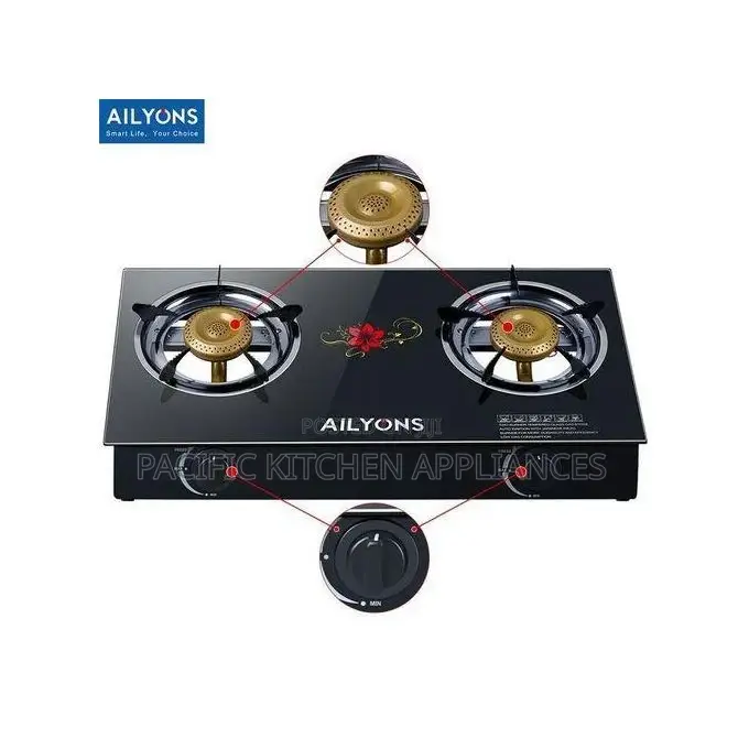 AILYONS Two/ Double Burner Table Top Cooker With a Strong Glass Top