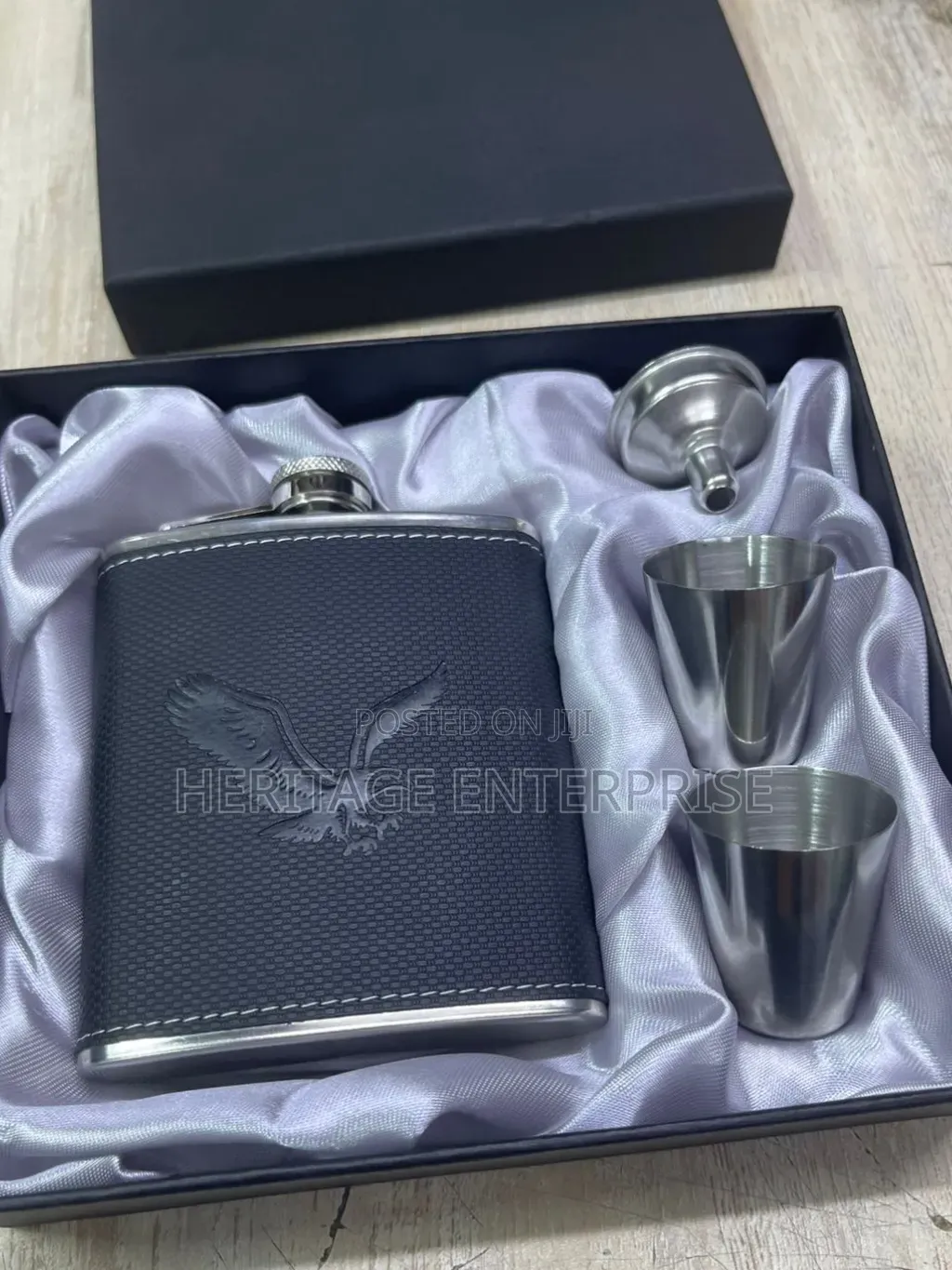 Whisky Bottle With Two Tot Cups*