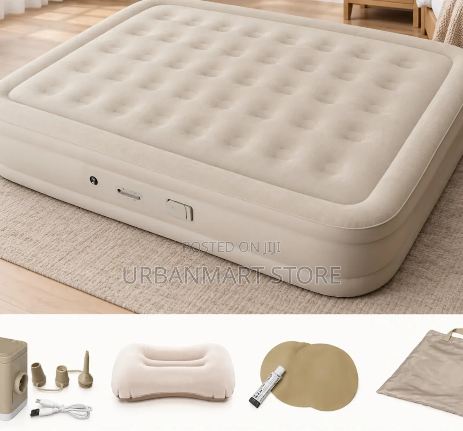 Brand New Queen Size 6x6 Air Mattress With Built in Pump