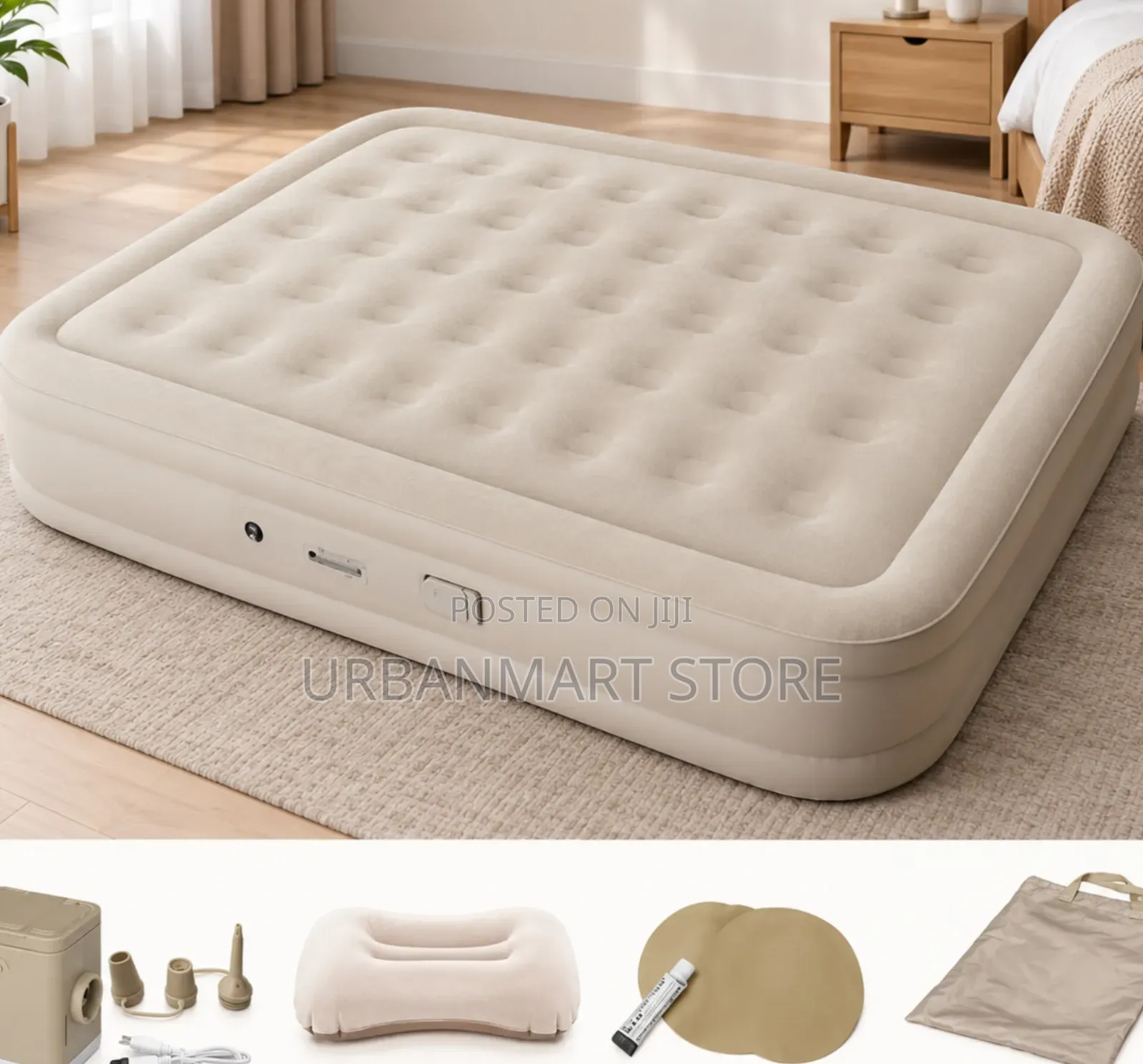 Brand New Queen Size 6x6 Air Mattress With Built in Pump