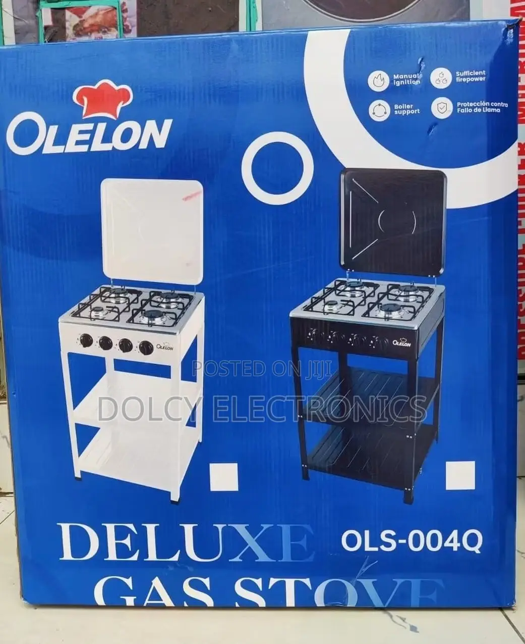 Olelon Full Standing Cooker With Shelves